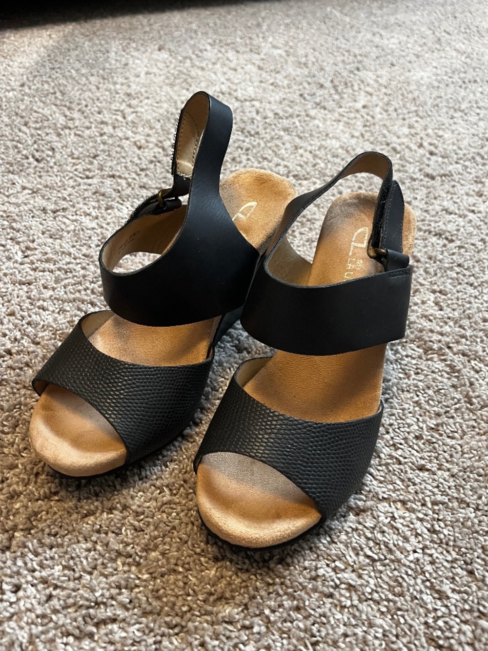 Chinese laundry wedge sandals, size 6